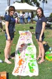 PhotoID:7209, Early Childhood education students Emma and Hanna get hands-on during the event