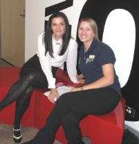 PhotoID:14600, Macushla Miller from Brisbane Campus with student ambassador Amanda Walsh
