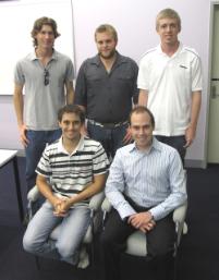 PhotoID:10635, 'Co-op' engineering students (clockwise from top left) David Steele, Adam Stewart, Joel Spann, Ben Dinsdale and James Bulman