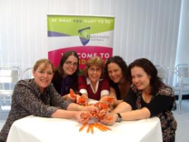 PhotoID:8940, WriteFest organiser Sandy Curtis (centre) with Roma-based writer Melody Taylor (left) and editors from HarperCollins