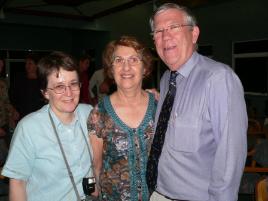 PhotoID:5009, Dr Moriarty with Mr David Manttan, Executive Director of Education Queensland, Gladstone District and his wife, Marilyn