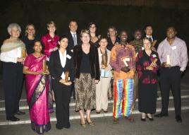 PhotoID:4802, Rema Dhanasekar (front left) celebrates with other award winners this week.