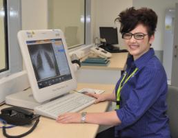 PhotoID:10884, Grainne works with some of the new equipment on Mackay Campus