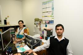 PhotoID:7819, Niral Joshi with Sonia Saddiqui in the Association office