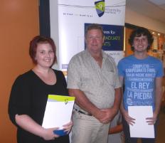 PhotoID:14572, Geena Lawn, Greg Power (Rotary Club of Mackay North) and Matthew McKenzie.