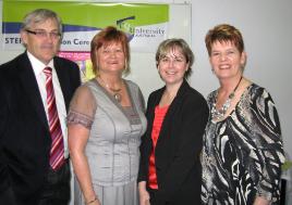 PhotoID:9878, University representatives in attendance included L to R:-  Deputy Vice-Chancellor Alastair Dawson, Karen Seary (STEPS), Barbara Miller (People and Culture Director) and Jo Rosenblatt (STEPS)