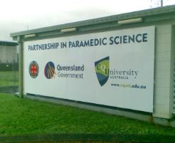 PhotoID:12140, Signage indicating the 'study/educational hub' within QAS facilities at Cairns Ambulance Station