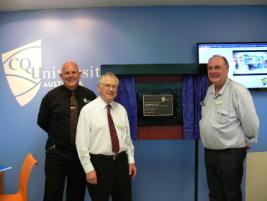 PhotoID:13433, CQUniversity's Vice-Chancellor Professor Scott Bowman, CQUniversity Chancellor Rennie Fritschy and MP Warren Entsch. 