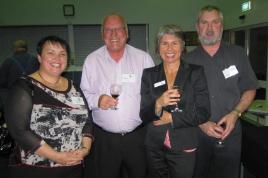 PhotoID:11427, CQCircle guests Cr Lorraine Pyefinch (Mayor Bundaberg Regional Council), Phil Ainsworth (Bundaberg Technology Park) and Dr Frank Pyefinch (general practitioner) with Suzi Blair from CQUniversity.