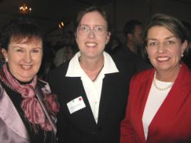 PhotoID:5835, Premier Anna Bligh congratulates Vanessa, who is with her mother Tricia Zendler