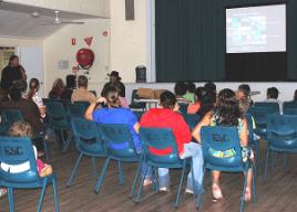 PhotoID:5137, Jonathan Pagliano speaks to audience members at the Eidsvold launch