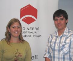 PhotoID:4597, Samantha Green from Main Roads with Shalom College student Brenton Dahl at the campus event