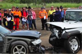 PhotoID:14397, This scenario featured a Jeep donated by the Australasian New Car Assessment Program. ANCAP has also pledged delivery of a 2013 Subaru Forester for the campus facility