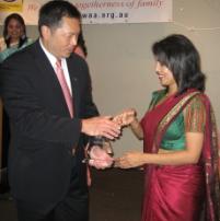 PhotoID:12188, Deepa Mathews is awarded