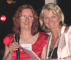 PhotoID:10014, Elise receives her award from Christine Waring, President of the Human Factors and Ergonomics Society of Australia Inc.