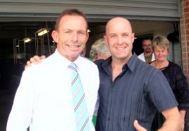 PhotoID:8603, Dr Brett Roe with Opposition Leader Tony Abbott