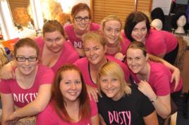 PhotoID:12083, Amanda Locker (black shirt) with L-R Laura Sinclair, Jacinta Cran, Katie Ross, Georgia Sullivan, Julianne Webster-Scott, Nadene Housman, Melissa Fenlon and Jessica Earle