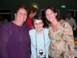 PhotoID:5010, Dr Moriarty with BLM graduates Cathey Hale and Amanda Patzwald