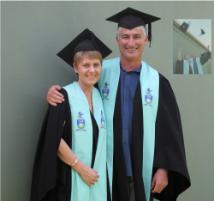 PhotoID:8408, Husband and wife graduates Laurie and Scharryn Keen celebrated together, Laurie with a Bachelor of Engineering Technology with Distinction and Scharryn with a Bachelor of Science (Psychology) with Distinction