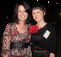 PhotoID:7369, Nadine Pidgeon (now a teacher at Boyne Island) and Clare McNamara (now at the Dept of Communities in Brisbane)