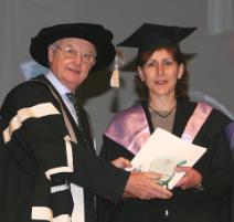 PhotoID:5397, Vice-Chancellor Professor John Rickard presents the award to Liz Sidiropoulos