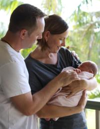 PhotoID:11323, Baby Maisie with her proud parents Mat and Tamasine