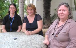 PhotoID:11767, Dr Wendy Hillman,  Davina Taylor and Julie Mann discuss their support for the report