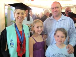 PhotoID:12203, Medal winner Karen Messitt celebrates with family members