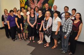 PhotoID:13720, ECR L-R Lynette Browning (Adelaide), Dr Jo Luck (Rton), Assoc Prof Alison Owens (Syd), Dr Melinda McHenry (Bundaberg), Dr Victor Zhou (Mackay), Dr Sue Davis (Noosa), Dr Alison Jones (Rton), Dr Karena Burke (Rton), Dr En Li (Rton); Dr Jessica Paterson (Adelaide), Prof Drew Dawson (Adelaide), Dr Ros Cameron (Gladstone), Dr Mark Hochman (UniTas), Dr Dolene Rossi (Rton), Dr Phillip Donaldson (Bundaberg), Dr Dessalegn Mihret (Uni of New England), Dr Xanthe Mallett (UNE), Dr Sandrine Makiela (Rton).