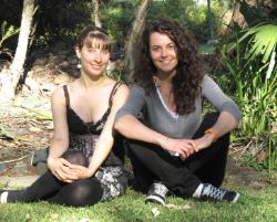 PhotoID:12633, French students Solene Bailly and Lucie Lescure are keen to learn about local koala habitats