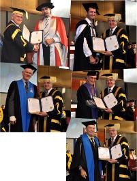 PhotoID:9576, Honorary award winners (clockwise from top left) Robert Scheuber, Trevor Gear, Robert Macfarlane, Reg Fitzpatrick and Paul Andersen