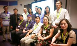PhotoID:14276, LINK for a larger image of Prof Mike Horsley with his Vietnamese visitors