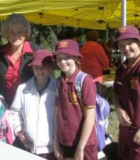 PhotoID:12609, Councillor Rose Swadling (left) looks in on the CQUniversity tent at last week's Green Expo