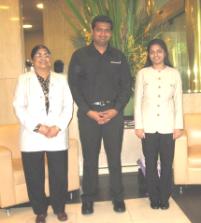 PhotoID:5237, Assoc  Prof  Pramila Gupta with SDA winners - Banu Prakash Ashok Kumar and  Smitha Mohan Kumar