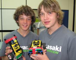 PhotoID:7309, Mercy College's Jordon Townson and Riley Thompson enjoyed the robotics challenge.