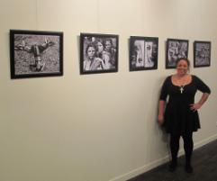 PhotoID:12698, Artist Krystal Beazley with her photographic pieces