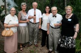 PhotoID:7005, Helen Diamond, Veronica Rickard, Vice-Chancellor Professor John Rickard, guest speaker Helen Gallehawk, Ron Diamond and Jan Landsberg of Zonta.