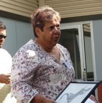 PhotoID:13109, Previous CQUniversity employee Carol Ross receiving her award