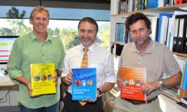 PhotoID:10999, Authors of new 'Prac Skills' books L-R Peter Reaburn, Rob Reed and Bill Aspden