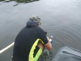 PhotoID:10279, Researchers deploy salinity loggers at Clam Bay off the Capricorn Coast.