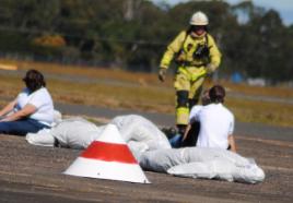 PhotoID:11006, Emergency crews work alongside our students during the simulation