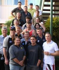 PhotoID:4148, Anglo Coal Mining Associates during their visit to the Central Queensland Institute of TAFE, with CQIT Director Bill Fry. Photo courtesy of CQIT.