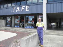 PhotoID:13546, Andre Weeks is working for Mackay Regional Council while completing his plumbing apprenticeship. 