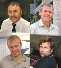 PhotoID:11000, Clockwise from top left Rob Reed, Peter Reaburn, Bill Aspden and Ben Dascombe