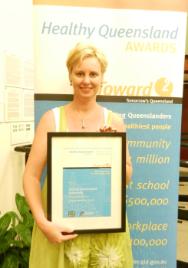 PhotoID:11636, Cathy O'Mullan with the award