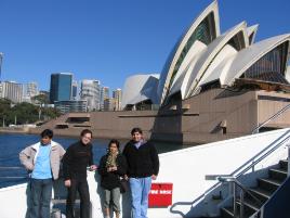 PhotoID:4598, New Sydney students enjoy the breathtaking views of Sydney Harbour.