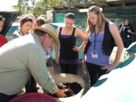 PhotoID:7432, Brock McDonald demonstrates vermiculture