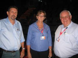 PhotoID:6423, Left to right - Col Stanger (ITT Water and Wastewater Aust. Ltd) Karen Porter (GEA), Ross Johnson (Boulder Steel Ltd.)