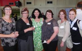 PhotoID:9689, Attending the Mackay Campus forum (from left) Cindy Reck, Ysanne Chapman, Heather Nancarrow, Sharyn O'Mahoney, Erin Mulherin, Amanda Vickers