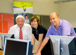 PhotoID:6781, State MP Paul Hoolihan with Belinda McGrath and Steve Lloyd at the COIN Academy - PHOTO courtesy John Casey